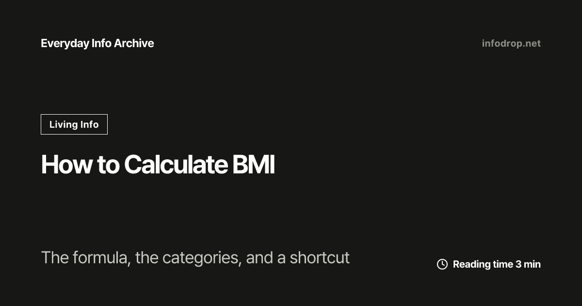 How to Calculate BMI
