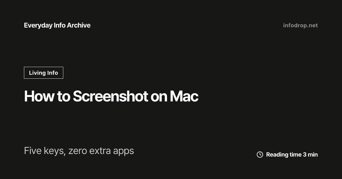 How to Screenshot on Mac