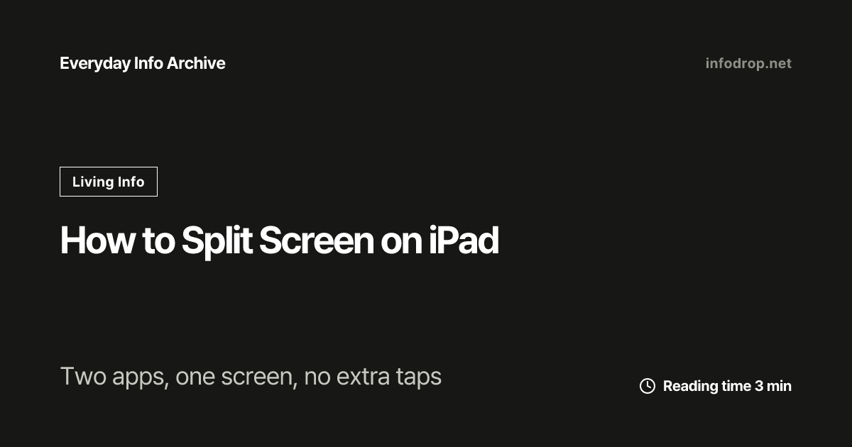 How to Split Screen on iPad