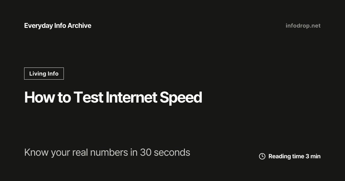 How to Test Internet Speed