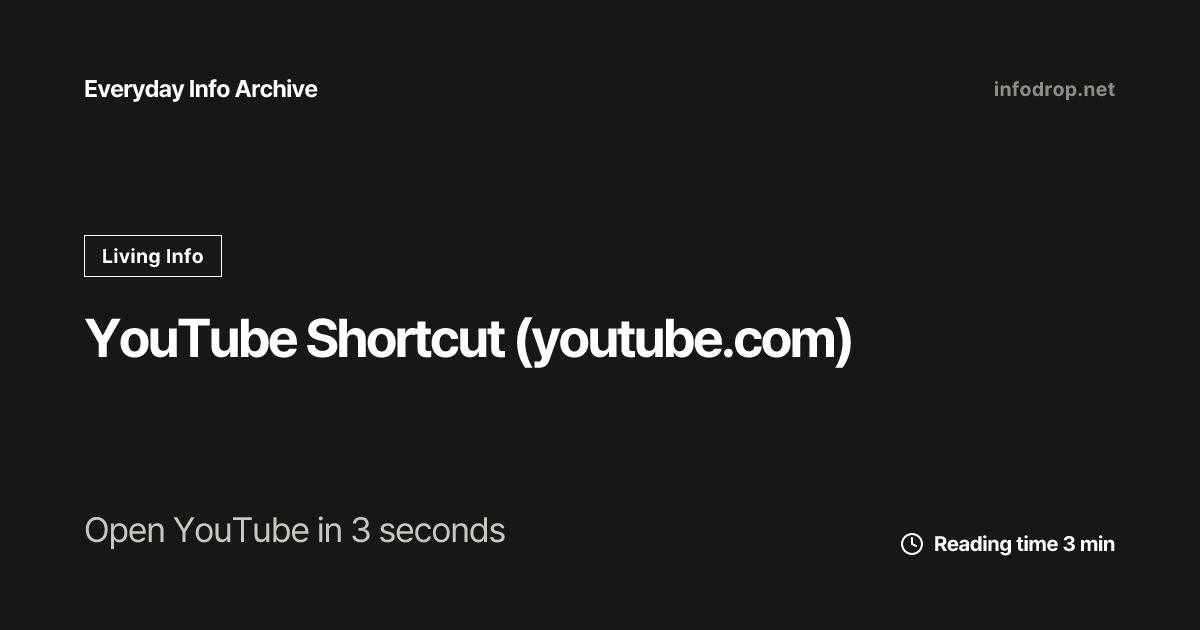 YouTube Shortcut (youtube.com)